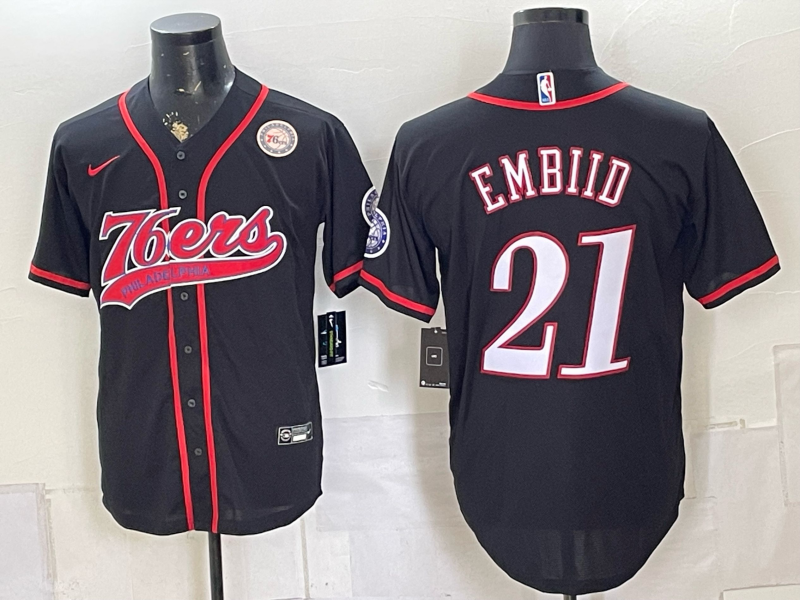 Men Philadelphia 76ers #21 Embiid black Nike 2026 NBA Jersey 0806002->philadelphia 76ers->NBA Jersey